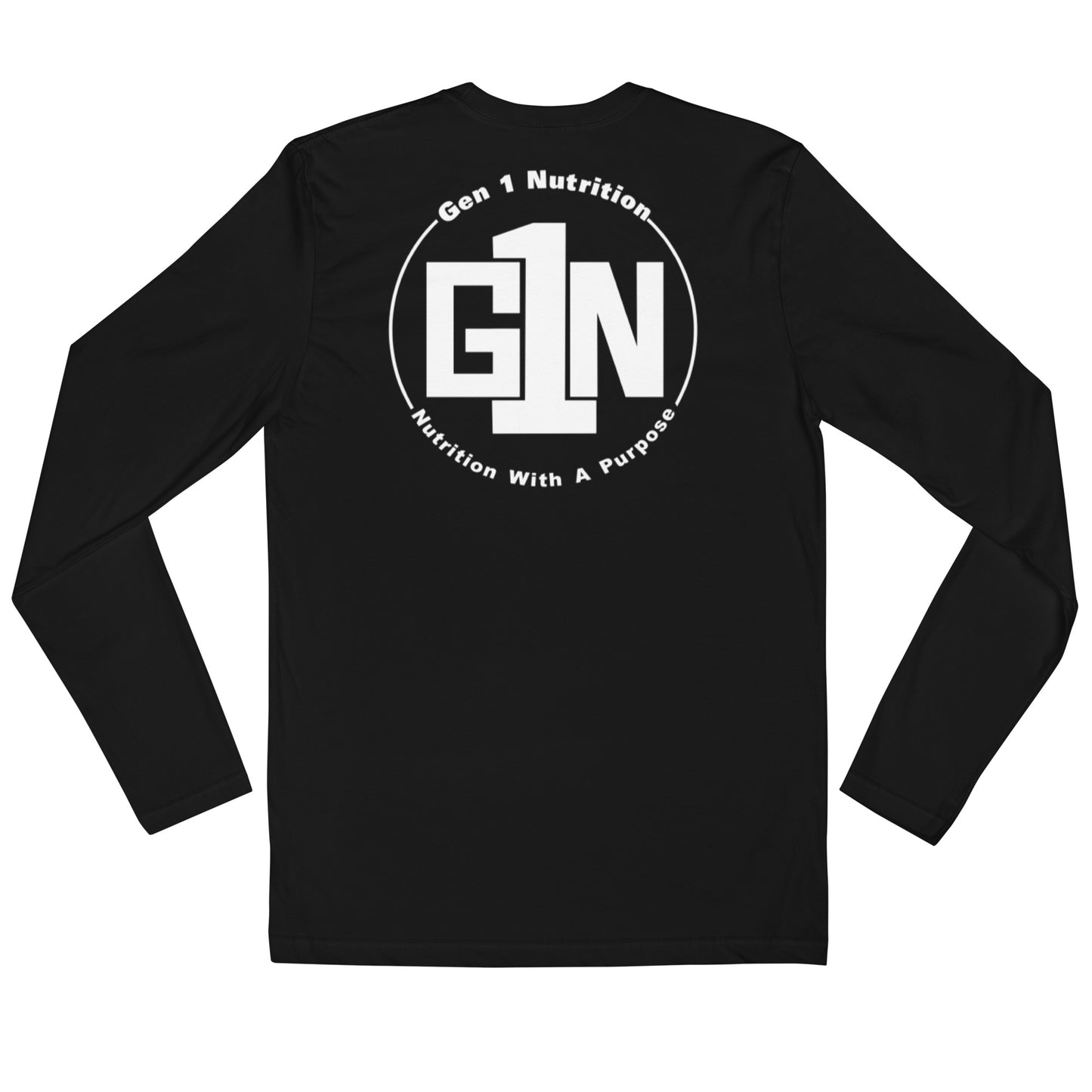 Men's Fitted Long Sleeve T-Shirt - Large Logo