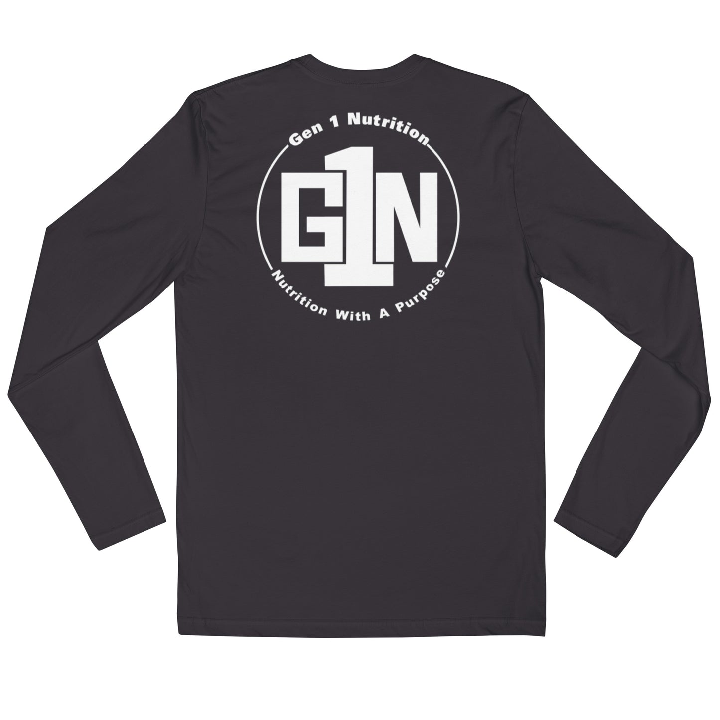 Men's Fitted Long Sleeve T-Shirt - Large Logo