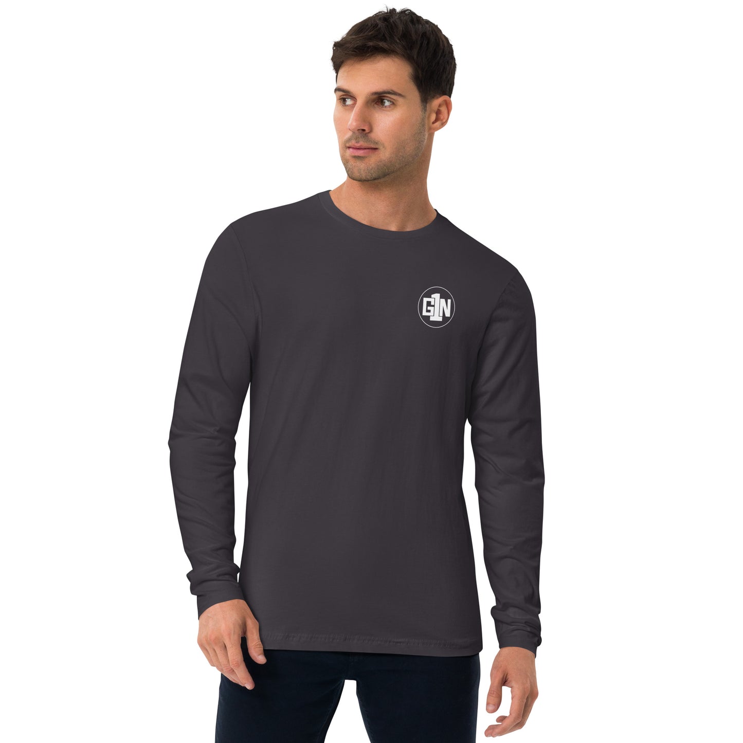 Men's Fitted Long Sleeve T-Shirt - Small Logo