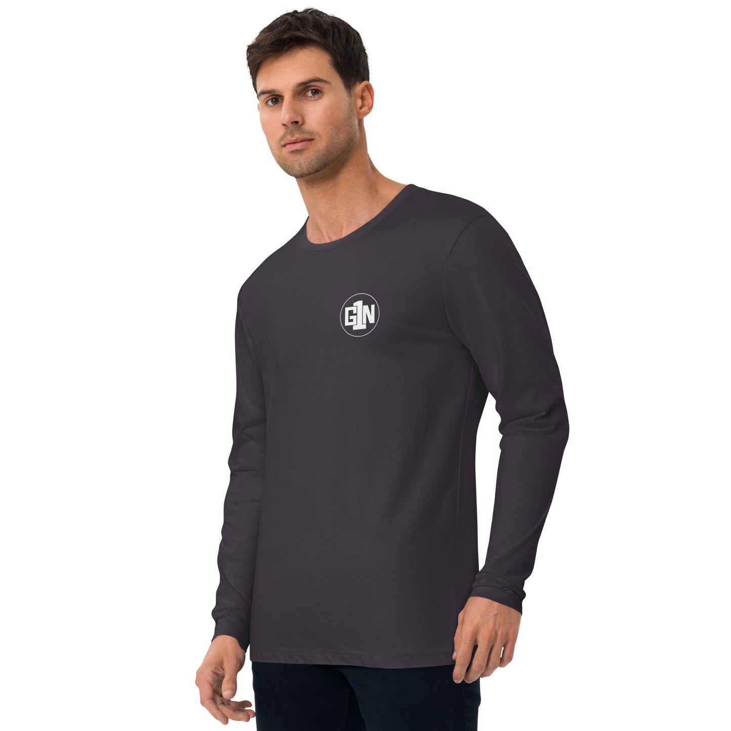 Men's Fitted Long Sleeve T-Shirt - Small Logo