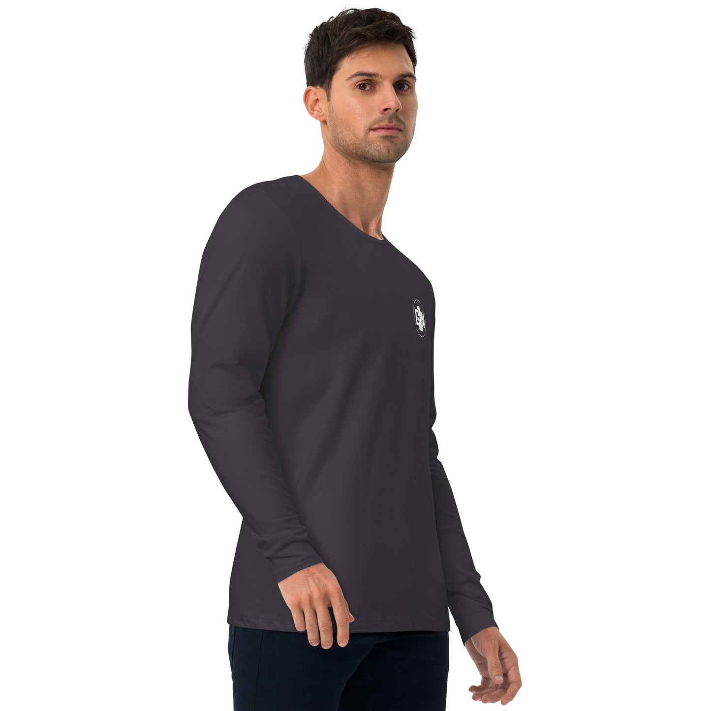 Men's Fitted Long Sleeve T-Shirt - Small Logo