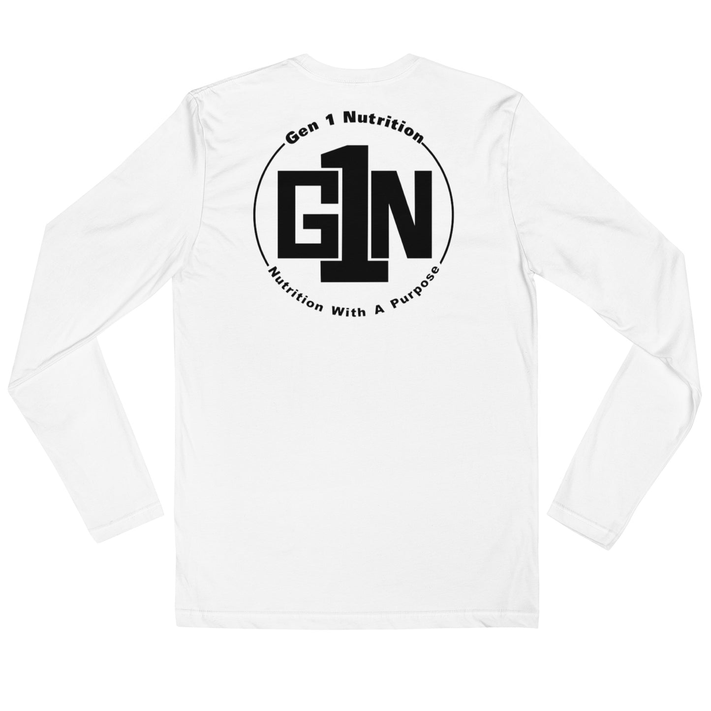 Men's Fitted Long Sleeve T-Shirt - Large Logo