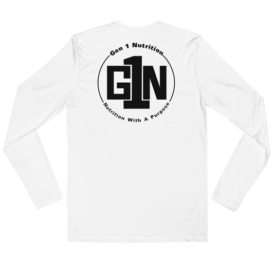 Men's Fitted Long Sleeve T-Shirt - Large Logo