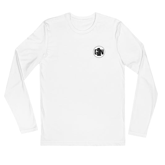 Men's Fitted Long Sleeve T-Shirt - Small Logo