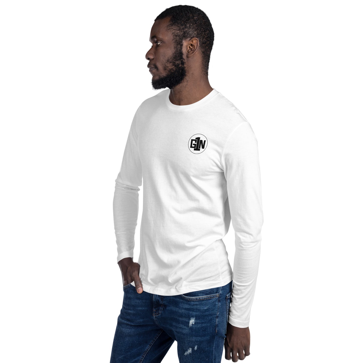 Men's Fitted Long Sleeve T-Shirt - Small Logo