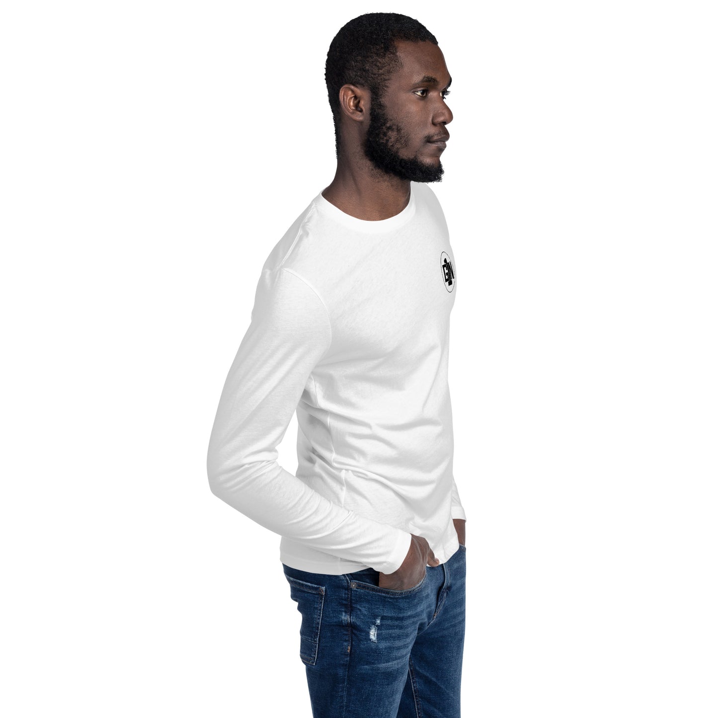 Men's Fitted Long Sleeve T-Shirt - Small Logo