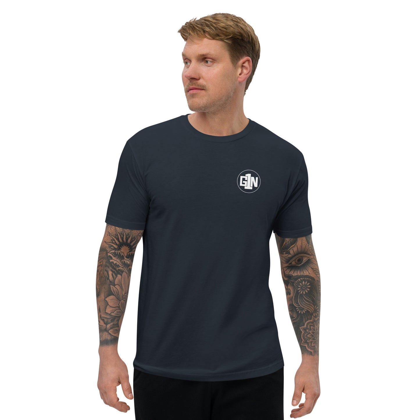 Men’s Fitted Short Sleeve T-shirt - Large Logo Back