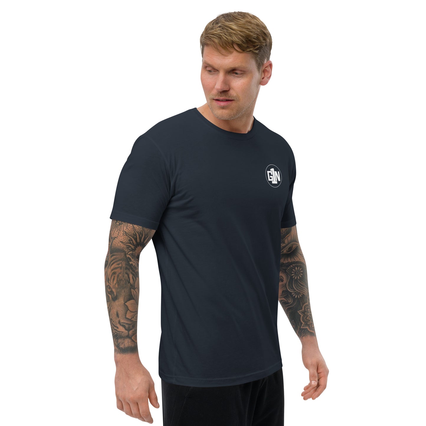 Men’s Fitted Short Sleeve T-shirt - Large Logo Back